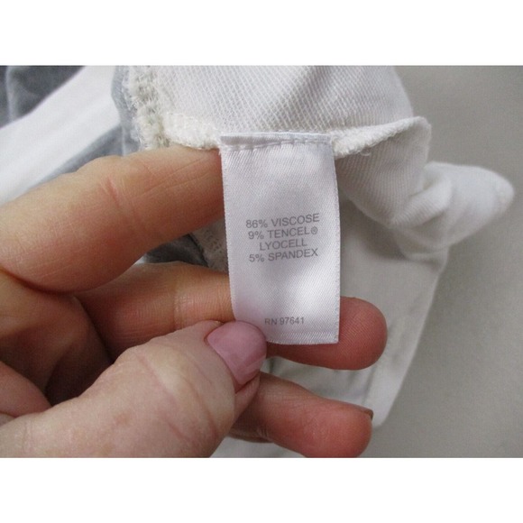 J Jill Tunic Top Womens Small Layered Look Side Tie Long Sleeve Gray White Knit - Picture 11 of 13